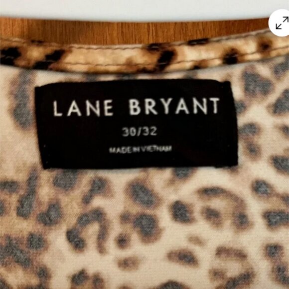 Women's Plus Size 30/32 Lane Bryant Leopard Print Knit Dress - Picture 5 of 6